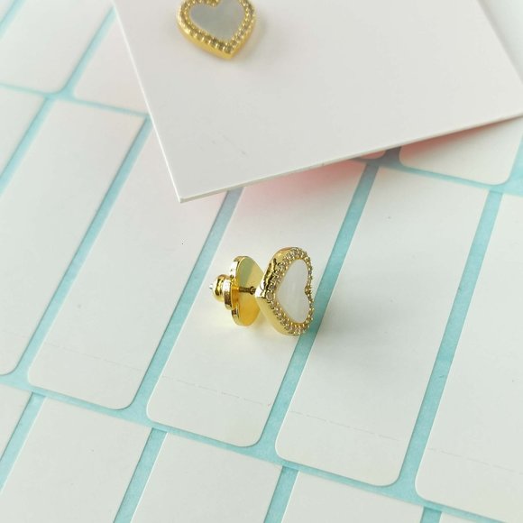 Kate Spade Take Heart White Gold Stud Earrings with dust bag - Picture 3 of 3